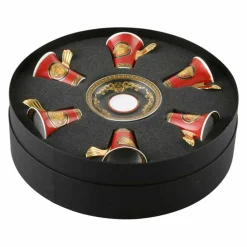 Versace Tee Set Und Kaffee Set-Rosenthal Medusa Red Espressotasse aus Porzellan 6 Stück