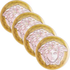 Versace Teller Set-Rosenthal Medusa Amplified 4 Speiseteller Durchmesser 17 cm - Medusaamplifield