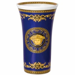 Versace Deko Vasen-Rosenthal Medusa Blue Vase aus modernem Design Porzellan 34cm