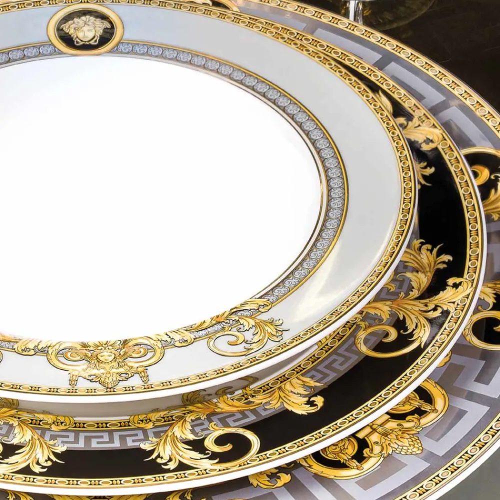 Versace Teller Set-Rosenthal Prestige Gala 4 Speiseteller Durchmesser 17 cm - Prestige