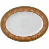 Versace Teller Set-Rosenthal Red Medusa 40cm ovale Schale aus Porzellan
