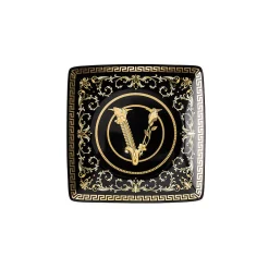 Versace Becher Set Design-Rosenthal Virtus Gala 6 flache Schüsseln eckig 15x15 cm aus Porzellan - Barock