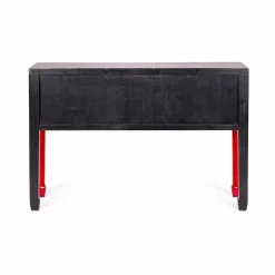 Viadurini Living Konsolentisch Flur-Rote Konsole aus Ulmenholz mit 3 Schubladen Vintage Design Homemotion - Sonten