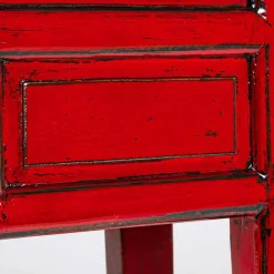 Viadurini Living Konsolentisch Flur-Rote Konsole aus Ulmenholz mit 3 Schubladen Vintage Design Homemotion - Sonten