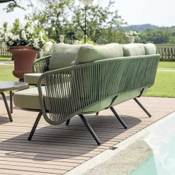 Viadurini in the Garden Garten Lounge Set-Rotes oder grünes Aluminium-Garten-Wohnzimmer - Regalrise