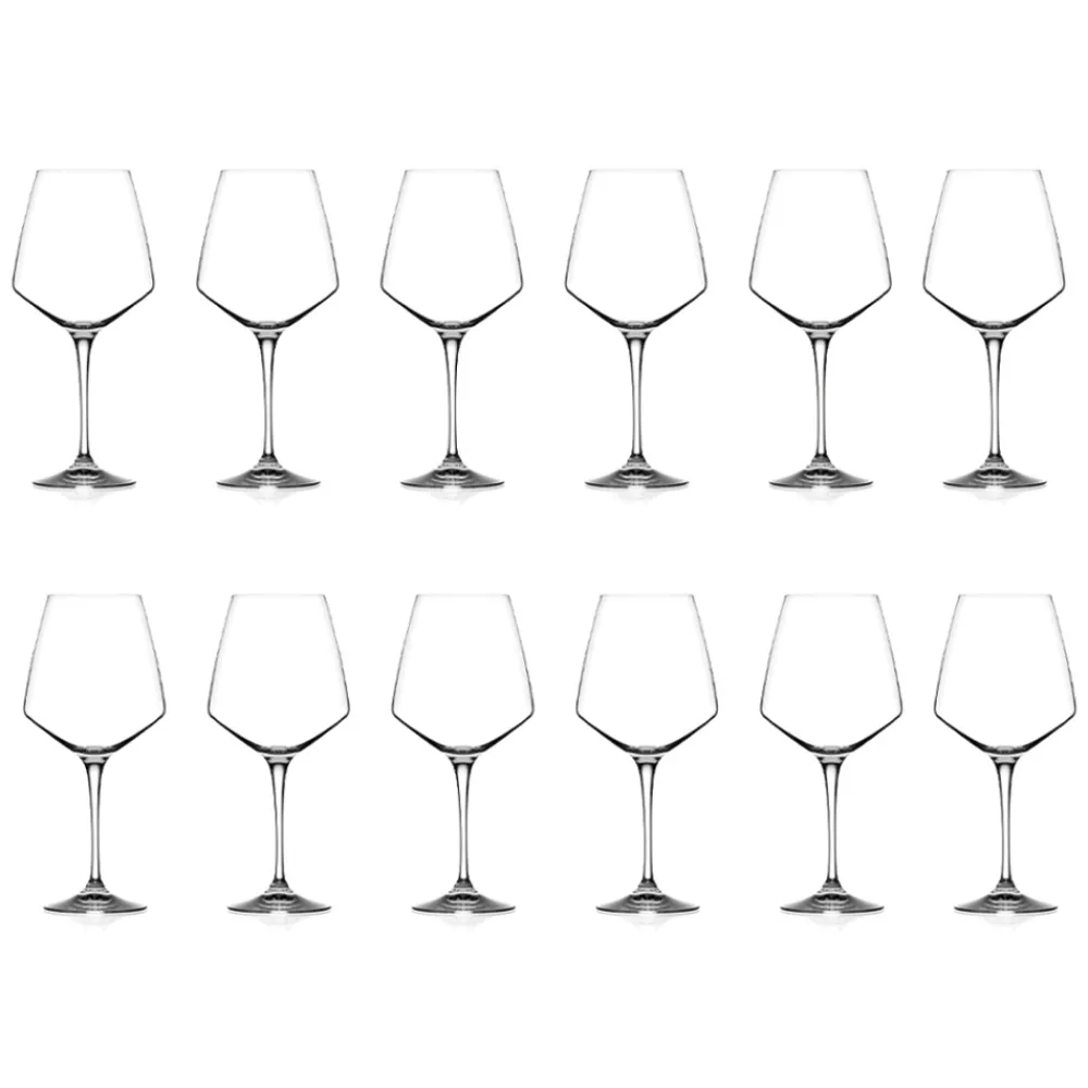 Viadurini Kitchen Italienisches Kristallgeschirr-Rotes oder weißes Eco Crystal Minimal Weinglas Set 12 Stück - Etera