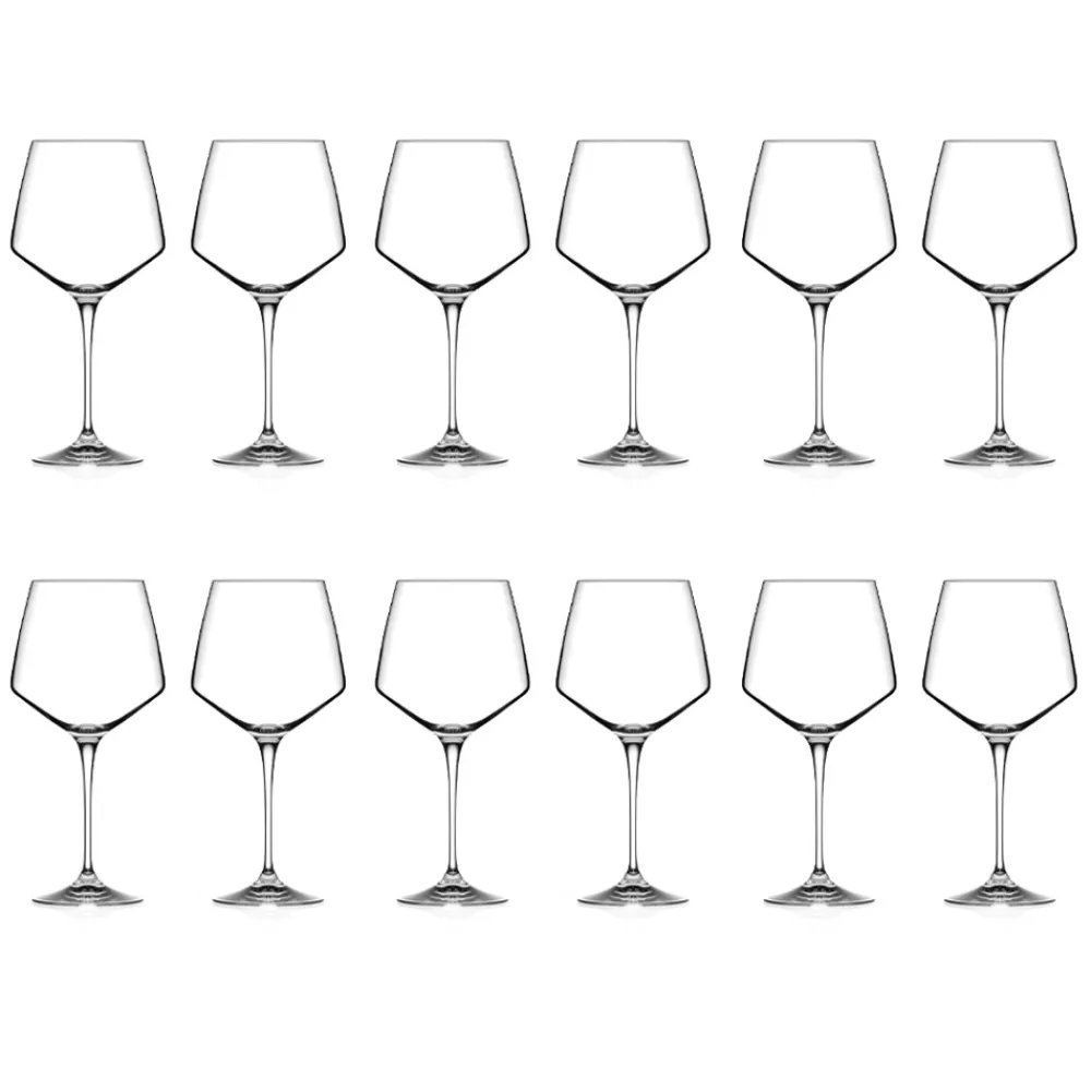 Viadurini Kitchen Italienisches Kristallgeschirr-Rotes oder weißes Eco Crystal Minimal Weinglas Set 12 Stück - Etera