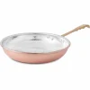 Viadurini Kitchen Kochgeschirr-Runde Bratpfanne in Hand verzinntes Kupfer mit Griff und Deckel 24 cm - Gianluigi