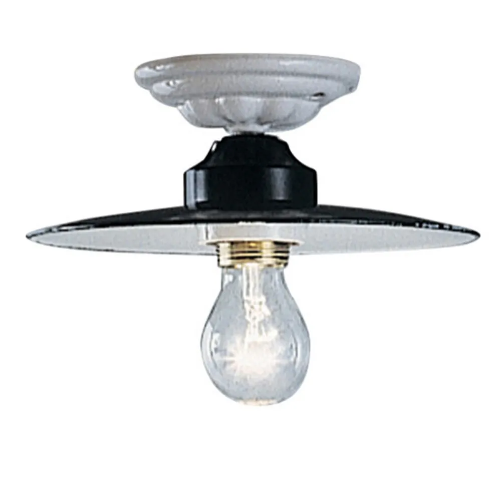 Ferroluce Klassische Deckenleuchten-Runde Deckenlampe aus Keramik im rustikalen Stil Potenza