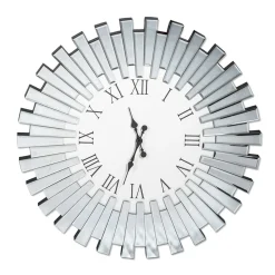 Viadurini Time Design Wanduhren-Runde dekorative Wanduhr aus MDF und Spiegelglas - Tosco