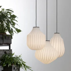 Viadurini Lighting Designer Pendelleuchten-Runde Design-Hängelampe aus weißem Filigranglas - Caravan