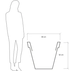 Viadurini in the Garden Lichtmöbel-Runde farbige Gartenvase oder mit Beleuchtung Made in Italy - Avanas