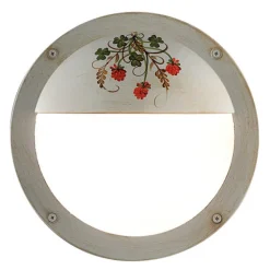 Ferroluce Garten-Wandlampen-Runde Garten-Wandlampe aus handbemaltem Aluminium - Toast