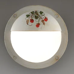 Ferroluce Garten-Wandlampen-Runde Garten-Wandlampe aus handbemaltem Aluminium - Toast