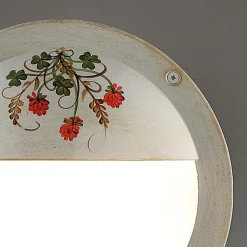 Ferroluce Garten-Wandlampen-Runde Garten-Wandlampe aus handbemaltem Aluminium - Toast