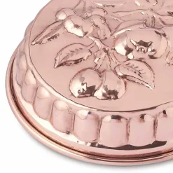 Viadurini Kitchen Küchenzubehör-Runde handverzinnte Kuchenform aus Kupfer mit Obstdekoration 28 cm - Gianmattia