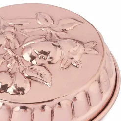 Viadurini Kitchen Küchenzubehör-Runde handverzinnte Kuchenform aus Kupfer mit Obstdekoration 28 cm - Gianmattia