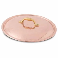 Viadurini Kitchen Kochgeschirr-Runde handverzinnte Kupferpfanne 2 Griffe und Deckel 40 cm - Giangiorgio