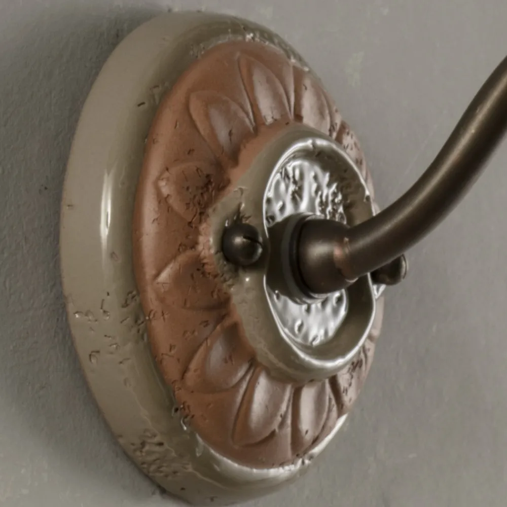 Toscot Garten-Wandlampen-Runde handwerkliche Gartenapplikation in Galestro, hergestellt in Italien – Spoleto