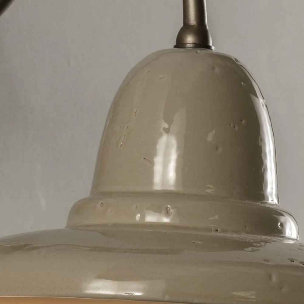 Toscot Garten-Wandlampen-Runde handwerkliche Gartenapplikation in Galestro, hergestellt in Italien – Spoleto