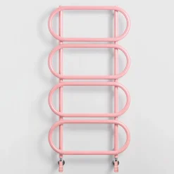 Scirocco H Handtuchheizkörper Wasser-Runde hydraulische Handtuchwärmerleiter aus farbigem Stahl, Made in Italy - Kette