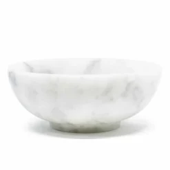 Viadurini Kitchen Küchenzubehör-Runde Schale aus satinweißem Carrara-Marmor Made in Italy - Delly