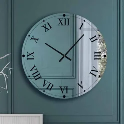 Viadurini Time Design Wanduhren-Runde Wanduhr aus verspiegeltem Kristall, hergestellt in Italien – Gear