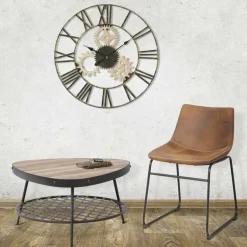 Viadurini Time Design Wanduhren-Runde Wanduhr Durchmesser 70 cm Modernes Design aus Eisen und MDF - Jutta