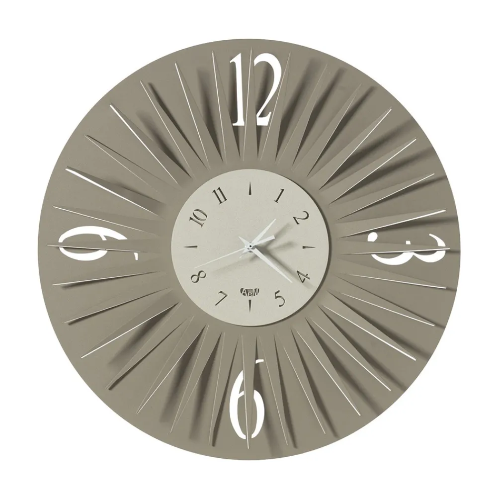 Viadurini Time Design Wanduhren-Runde Wanduhr in Eisen dreidimensionales Design 2 Farben - Heco