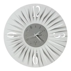 Viadurini Time Design Wanduhren-Runde Wanduhr in Eisen dreidimensionales Design 2 Farben - Heco