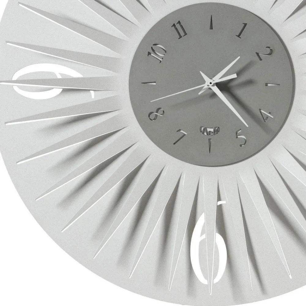 Viadurini Time Design Wanduhren-Runde Wanduhr in Eisen dreidimensionales Design 2 Farben - Heco