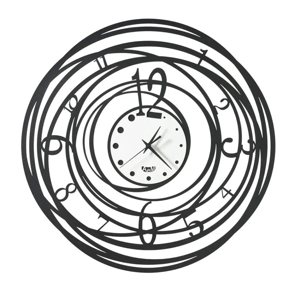 Viadurini Time Design Wanduhren-Runde Wanduhr in Eisen verziertem Design in 3 Farben - Doric