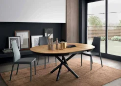 Viadurini Living Runde Tische-Runder ausziehbarer Esstisch mit Holzplatte Made in Italy - Crodino