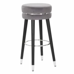 Viadurini Living Barhocker-Runder Barhocker im modernen Design aus Stoff und Holz - Rupert