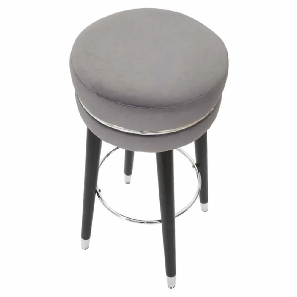 Viadurini Living Barhocker-Runder Barhocker im modernen Design aus Stoff und Holz - Rupert