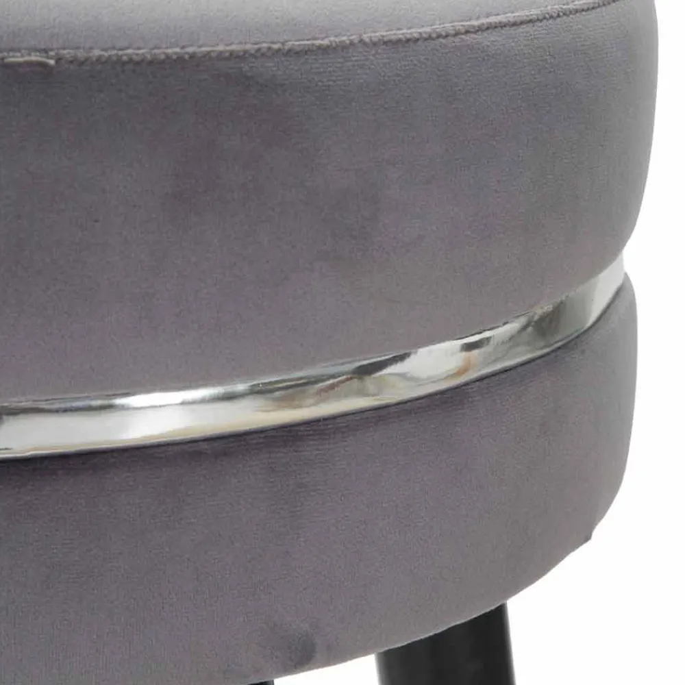 Viadurini Living Barhocker-Runder Barhocker im modernen Design aus Stoff und Holz - Rupert