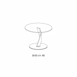 Viadurini Living Moderne Couchtische-Runder Couchtisch aus extra klarem Glas made in Italy - Akka