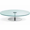 Viadurini Living Moderne Couchtische-Runder Couchtisch aus extra klarem Glas, Luxus Made in Italy - Giovannino