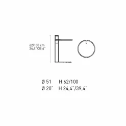 Viadurini Living Moderne Couchtische-Runder Couchtisch aus gehärtetem Glas und Stahl Made in Italy - Lennon