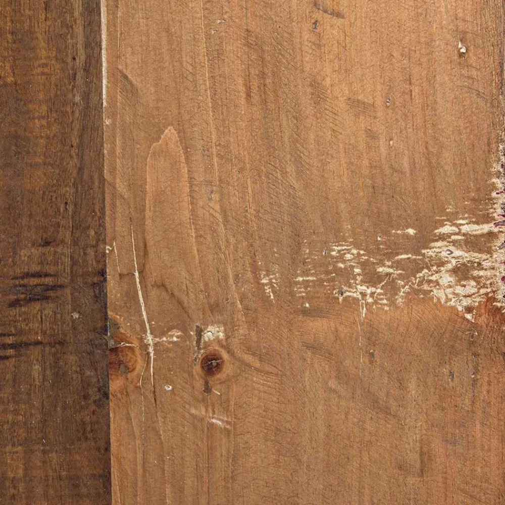 Viadurini Living Moderne Couchtische-Runder Couchtisch aus recyceltem Holz und Stahl weiß oder grau - Genoveffa