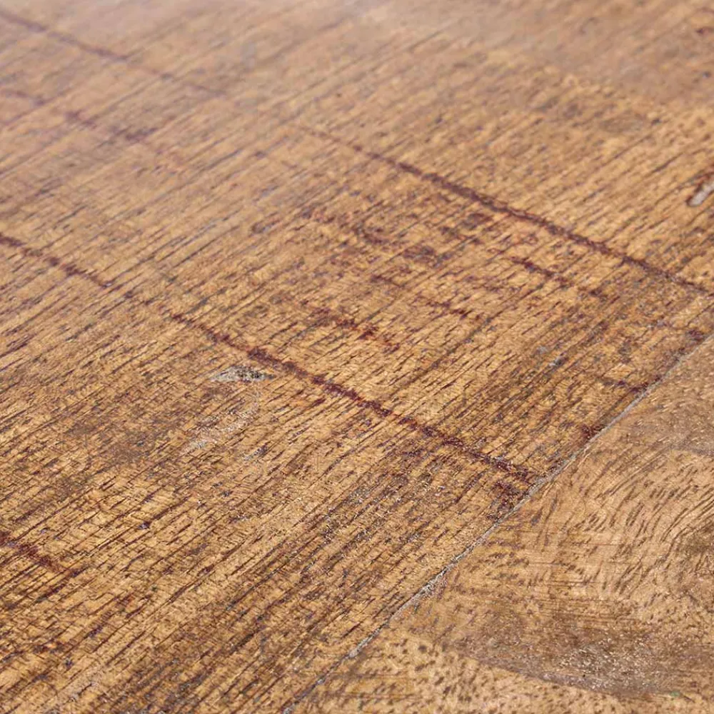 Viadurini Living Moderne Couchtische-Runder Couchtisch aus recyceltem Holz und Stahl weiß oder grau - Genoveffa