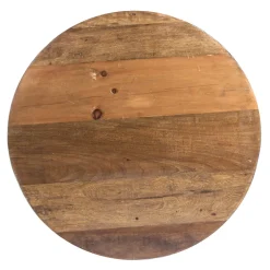 Viadurini Living Moderne Couchtische-Runder Couchtisch aus recyceltem Holz und Stahl weiß oder grau - Genoveffa