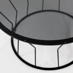 Viadurini Living Moderne Couchtische-Runder Couchtisch aus Stahl und Glas, hergestellt in Italien – Alisea