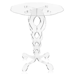 Viadurini Living Moderne Couchtische-Runder Couchtisch aus transparentem Plexiglas 2 Dimensionen - Phosphor