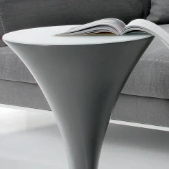 Viadurini Living Moderne Couchtische-Runder Couchtisch Bootsform aus Metall und geätztem Glas - Boarding