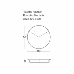 Viadurini in the Garden Garten Beistelltisch-Runder Couchtisch im Freien aus hochwertigem Metall Made in Italy - Stephane