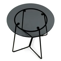 Viadurini Living Moderne Couchtische-Runder Couchtisch mit Glasplatte, hergestellt in Italien – Paini