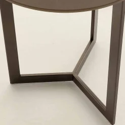 Viadurini Living Moderne Couchtische-Runder Couchtisch mit Kristallplatte Made in Italy - Indio