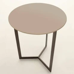 Viadurini Living Moderne Couchtische-Runder Couchtisch mit Kristallplatte Made in Italy - Indio