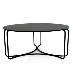 Viadurini Living Moderne Couchtische-Runder Couchtisch mit 3-sichelförmiger Basis, hergestellt in Italien – Arepa